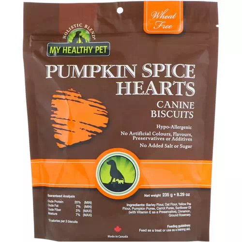 Holistic Blend, My Healthy Pet, Pumpkin Spice Hearts, Canine Biscuits, 8.29 oz (235 g) Review