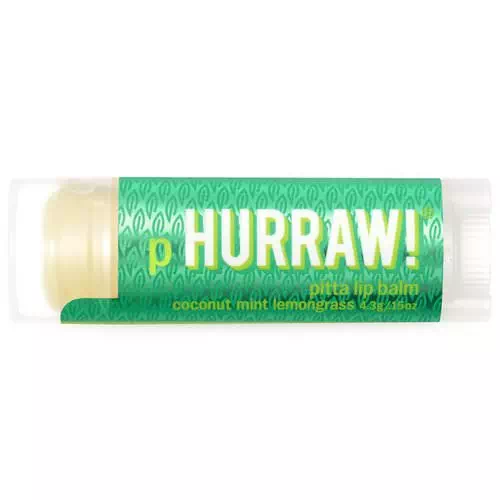 Hurraw! Balm, Pitta Lip Balm, Coconut Mint Lemongrass, .15 oz (4.3 g) Review