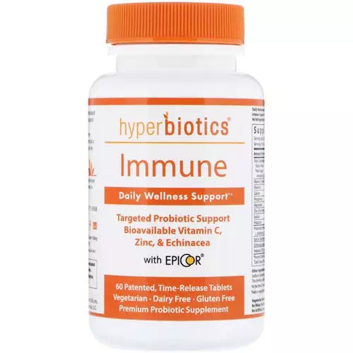 Hyperbiotics, Immune, Daily Wellness Support, 60 Time-Release Tablets Review
