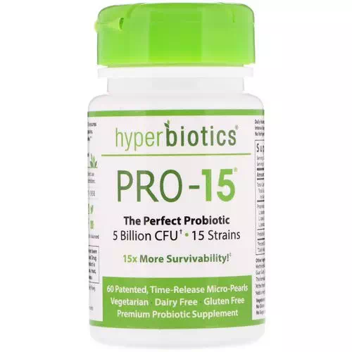 Hyperbiotics, PRO-15, The Perfect Probiotic, 5 Billion CFU, 60 Patented, Time-Release Tablets Review
