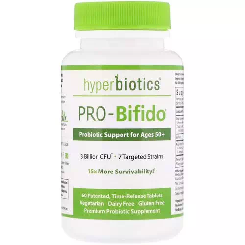 Hyperbiotics, PRO-Bifido, Probiotic Support for Ages 50+, 60 Time-Release Tablets Review