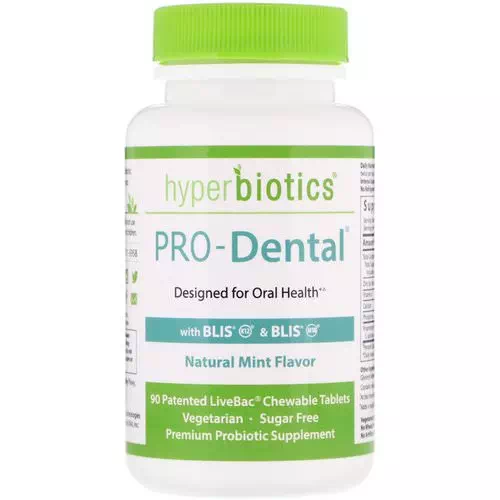 Hyperbiotics, PRO-Dental, Natural Mint Flavor, 90 Chewable Tablets Review