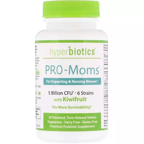 Hyperbiotics, PRO-Moms, with Kiwifruit, 5 Billion CFU, 30 Time-Release Tablets Review