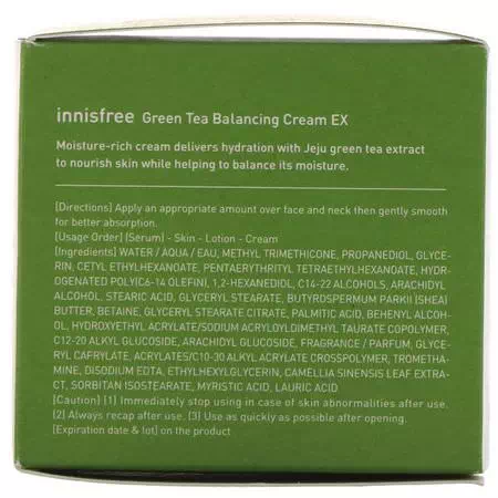 Innisfree, K-Beauty Moisturizers, Creams, Green Tea Skin Care