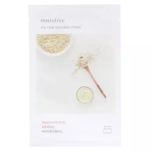 Innisfree, My Real Squeeze Mask, Oatmeal, 1 Sheet Review