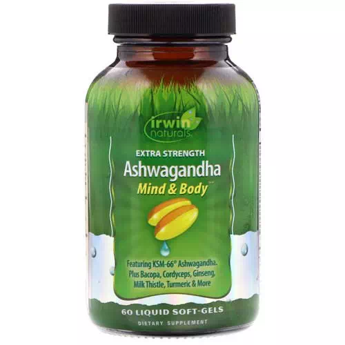 Irwin Naturals, Extra Strength Ashwagandha, 60 Liquid Soft-Gels Review