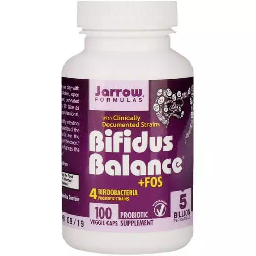 Jarrow Formulas, Bifidus Balance +FOS, 100 Veggie Caps (Ice) Review