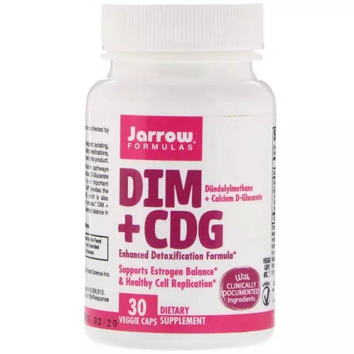 Jarrow Formulas, DIM + CDG, Enhanced Detoxification Formula, 30 Veggie Caps Review