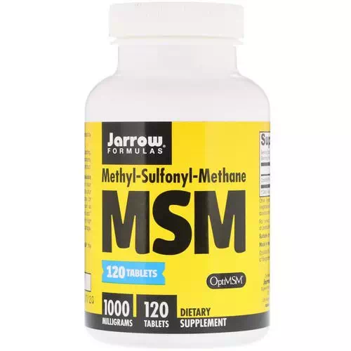 Jarrow Formulas, MSM, Methyl-Sulfonyl-Methane, 1,000 mg, 120 Tablets Review