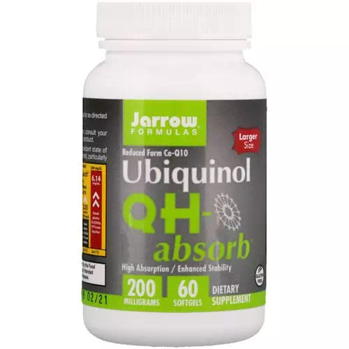 Jarrow Formulas, Ubiquinol, QH-Absorb, 200 mg, 60 Softgels Review