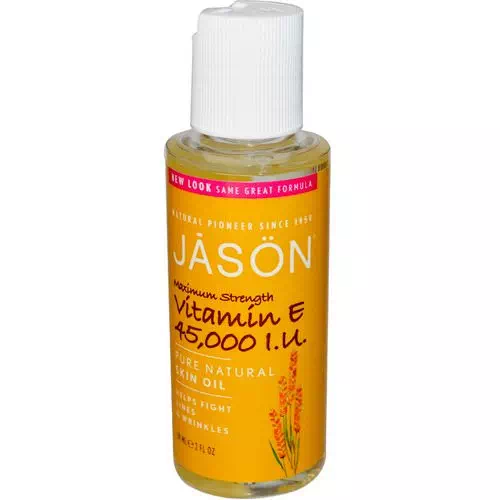 Jason Natural, Pure Natural Skin Oil, Maximum Strength Vitamin E, 45,000 IU, 2 fl oz (59 ml) Review