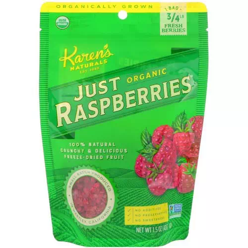 Karen's Naturals, Organic Just Raspberries, 1.5 oz (42 g) Review