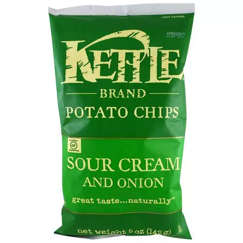 Kettle Foods, Potato Chips, Sour Cream and Onion, 5 oz (142 g) Review