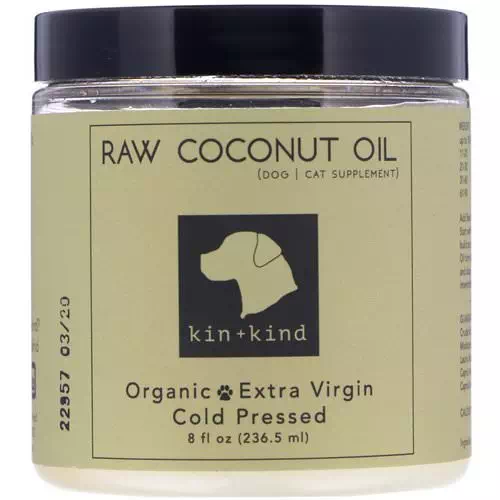 Kin+Kind, Raw Coconut Oil, Skin & Coat, 8 fl oz (236.5 ml) Review
