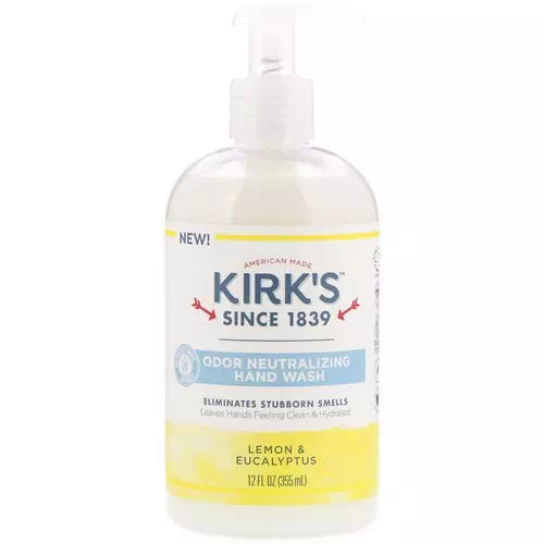 Kirk's, Odor Neutralizing Hand Wash, Lemon & Eucalyptus, 12 fl oz (355 ml) Review