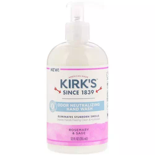 Kirk's, Odor Neutralizing Hand Wash, Rosemary & Sage, 12 fl oz (355 ml) Review