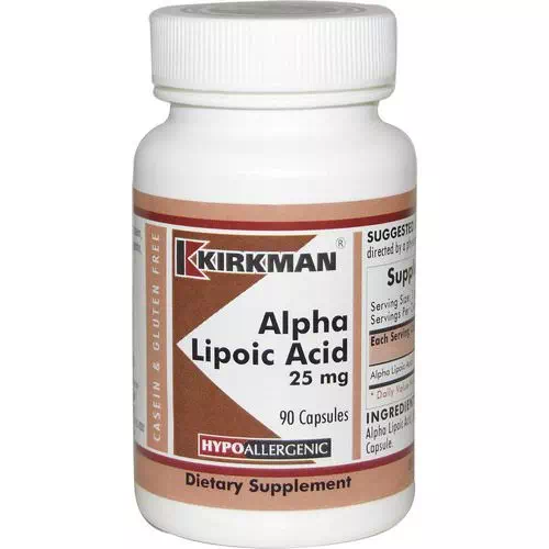 Kirkman Labs, Alpha Lipoic Acid, 25 mg, 90 Capsules Review