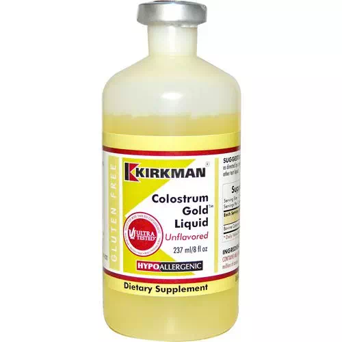 Kirkman Labs, Colostrum Gold Liquid, Hypoallergenic, Unflavored, 8 fl oz (237 ml) Review