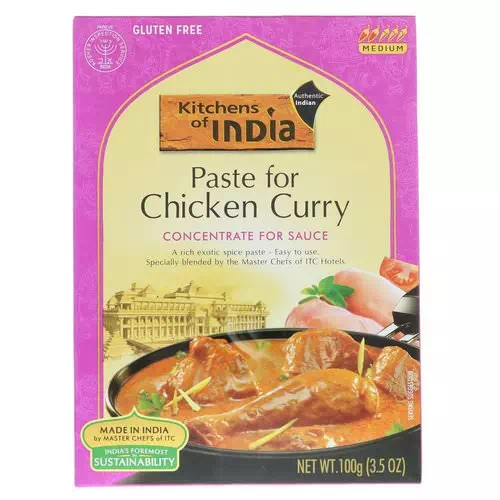 Kitchens of India, Paste for Chicken Curry, Concentrate For Sauce, Medium, 3.5 oz (100 g) Review