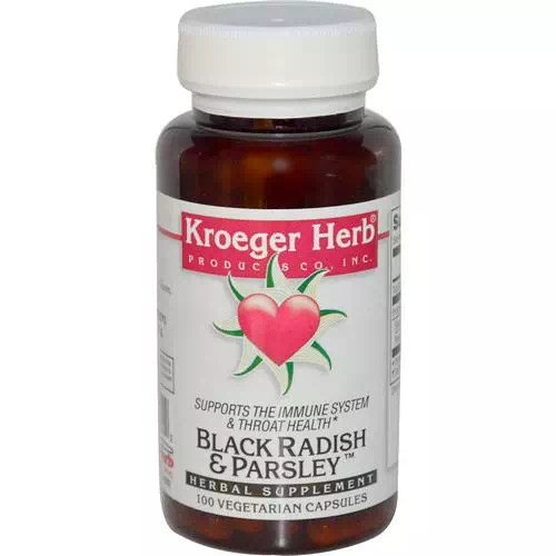 Kroeger Herb Co, Black Radish & Parsley, 100 Veggie Caps Review