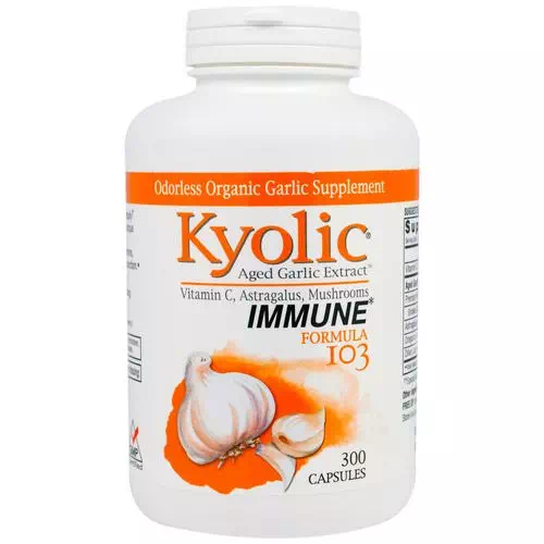 Kyolic, Aged Garlic Extract, Immune, Formula 103, 300 Capsules Review
