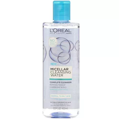 L'Oreal, Micellar Cleansing Water, Normal to Oily Skin, 13.5 fl oz (400 ml) Review