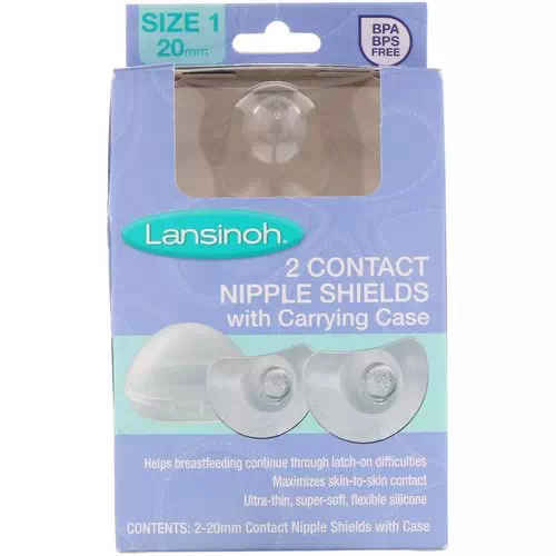 Lansinoh, Contact Nipple Shields with Carrying Case, 2 Pack, Size, 20 mm Review