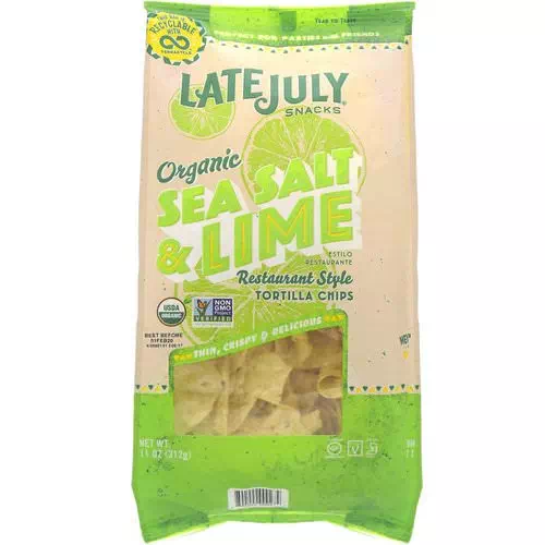 Late July, Organic Tortilla Chips, Sea Salt & Lime, 11 oz (312 g) Review