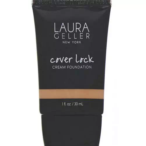 Laura Geller, Cover Lock, Cream Foundation, Golden Medium, 1 fl oz (30 ml) Review