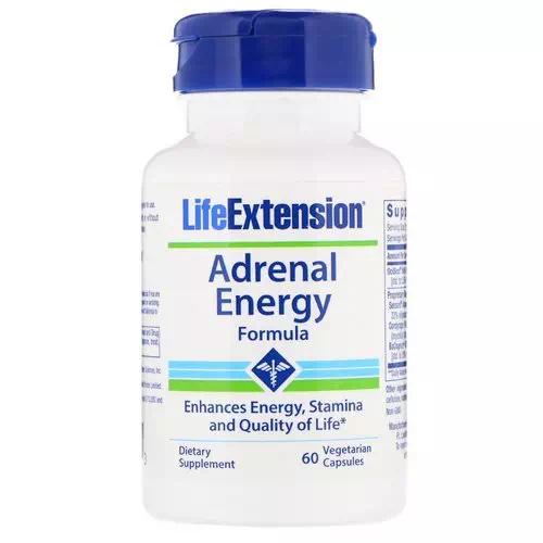 Life Extension, Adrenal Energy Formula, 60 Vegetarian Capsules Review