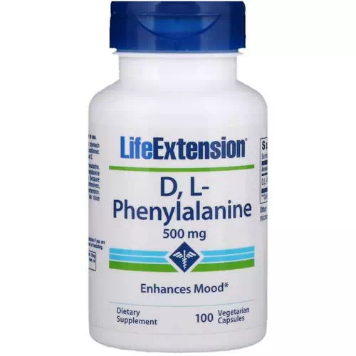 Life Extension, D, L-Phenylalanine, 500 mg, 100 Vegetarian Capsules Review