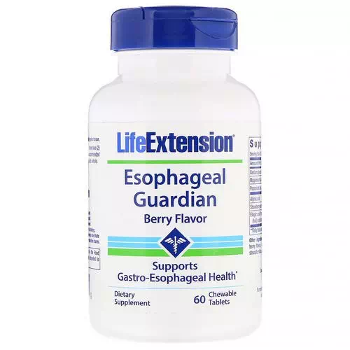 Life Extension, Esophageal Guardian, Berry Flavor, 60 Chewable Tablets Review