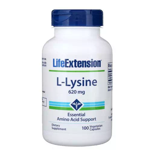 Life Extension, L-Lysine, 620 mg, 100 Vegetarian Capsules Review