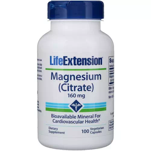 Life Extension, Magnesium (Citrate), 160 mg, 100 Vegetarian Capsules Review