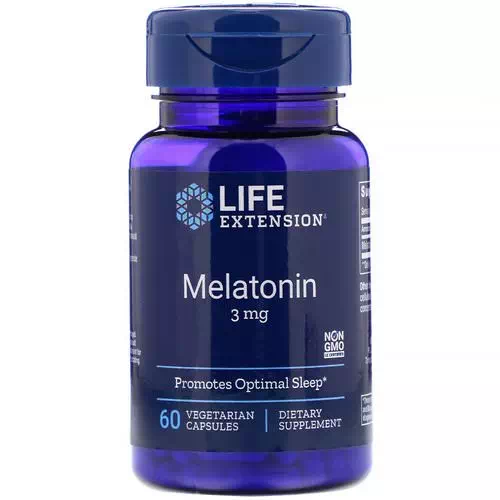 Life Extension, Melatonin, 3 mg, 60 Vegetarian Capsules Review