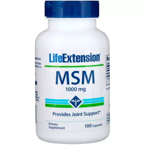 Life Extension, MSM, 1000 mg, 100 Capsules Review