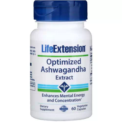 life extension optimized ashwagandha extract 60 vegetarian capsules