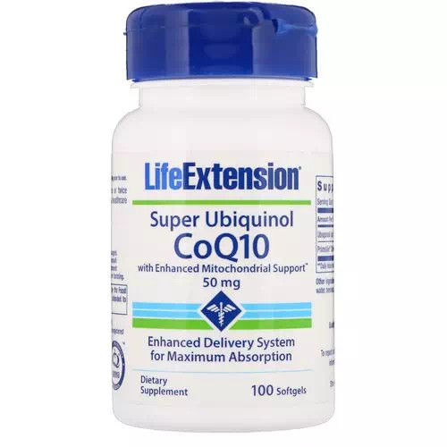 Life Extension, Super Ubiquinol CoQ10 with Enhanced Mitochondrial Support, 50 mg, 100 Softgels Review