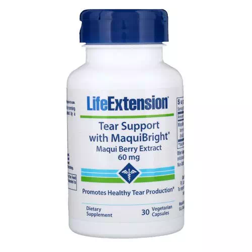 Life Extension, Tear Support with MaquiBright, Maqui Berry Extract, 60 mg, 30 Vegetarian Capsules Review