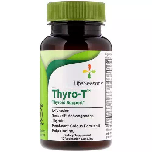 LifeSeasons, Thyro-T, Thyroid Support, 10 Vegetarian Capsules Review