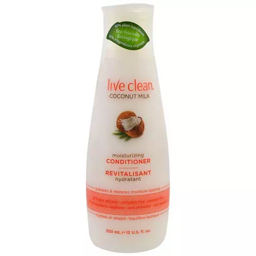 Live Clean, Moisturizing Conditioner, Coconut Milk, 12 fl oz (350 ml) Review