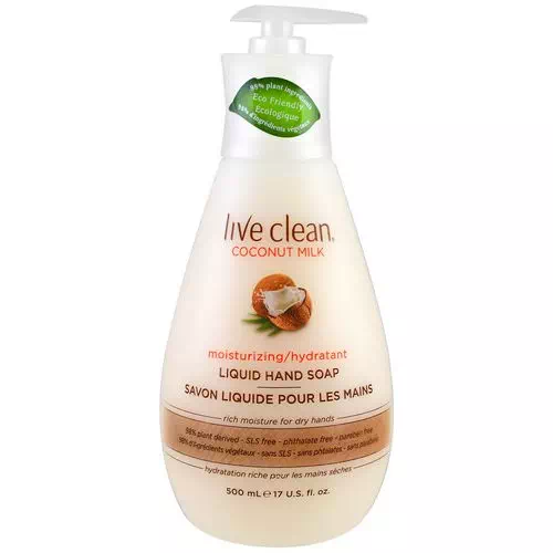 Live Clean, Moisturizing Liquid Hand Soap, Coconut Milk, 17 fl oz (500 ml) Review