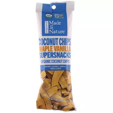 Made in Nature, Dried Coconut, Fruit, Vegetable Snacks