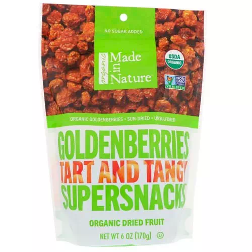 Made in Nature, Organic Dried Goldenberries, Tart and Tangy Supersnacks, 6 oz (170 g) Review