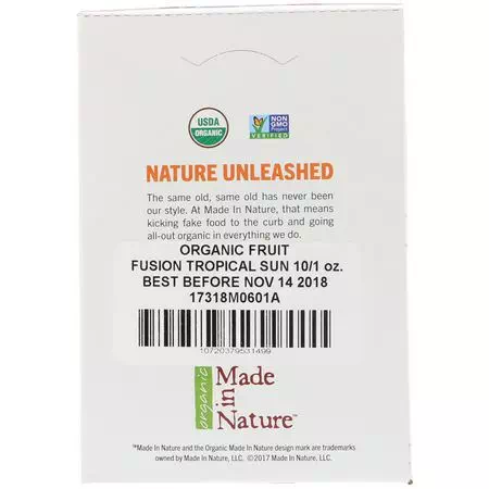 Made in Nature, Fruit, Vegetable Snacks, Mixed Fruit