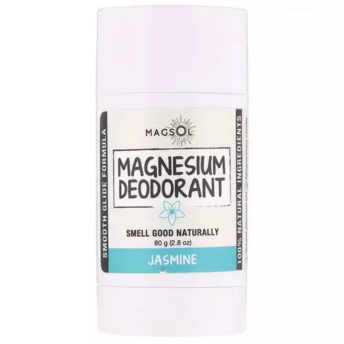 Magsol, Magnesium Deodorant, Jasmine, 2.8 oz (80 g) Review