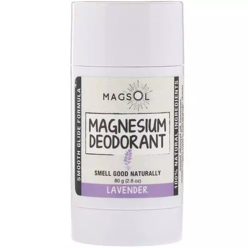 Magsol, Magnesium Deodorant, Lavender, 2.8 oz (80 g) Review
