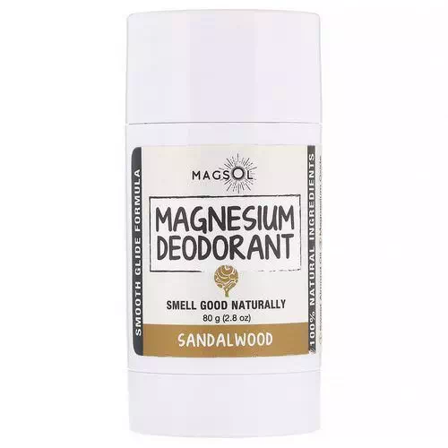 Magsol, Magnesium Deodorant, Sandalwood, 2.8 oz (80 g) Review