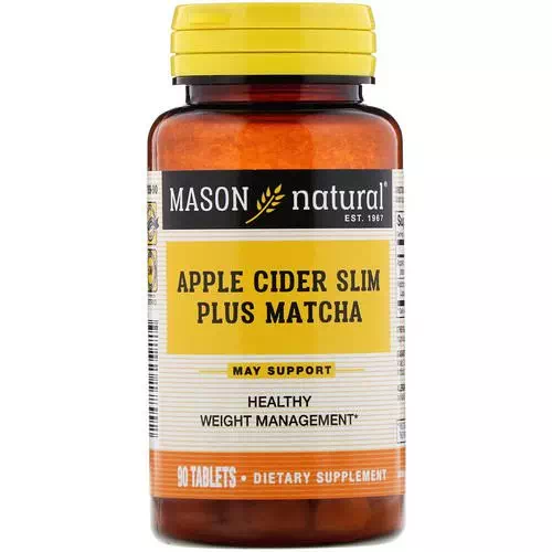 Mason Natural, Apple Cider Slim Plus Matcha, 90 Tablets Review
