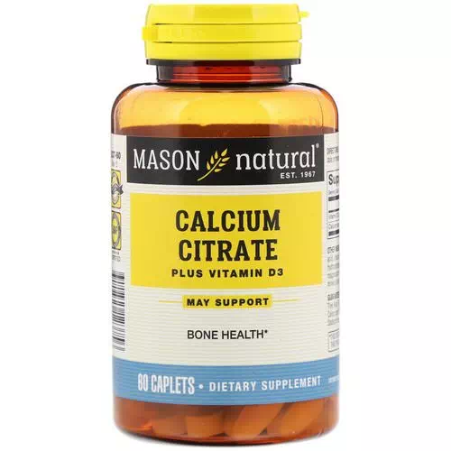 Mason Natural, Calcium Citrate Plus Vitamin D3, 60 Caplets Review